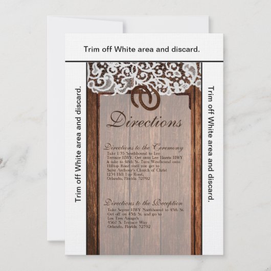 3.5x6 Routebeschrijving Kaart Hoefijzers op Barn W (Voorkant)