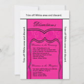 3.5x6 Routebeschrijving Kaart Hot Pink Damask (Voorkant)