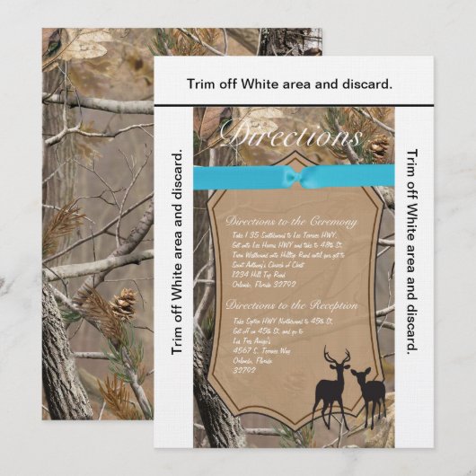 3.5x6 Routebeschrijving Kaart Hunters Camo Camofla (Voorkant / Achterkant)