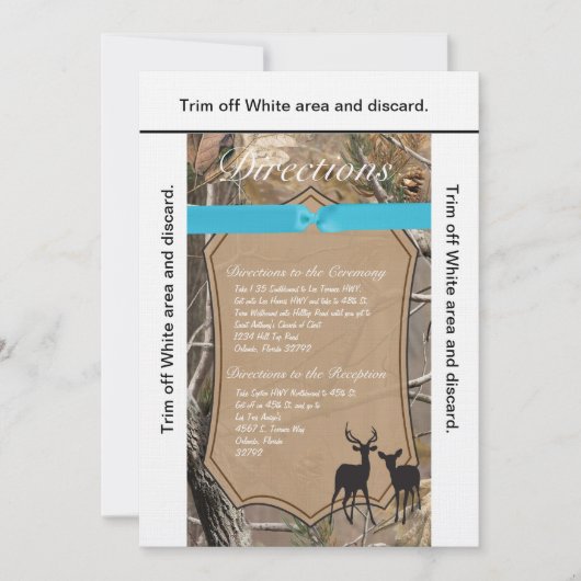 3.5x6 Routebeschrijving Kaart Hunters Camo Camofla (Voorkant)