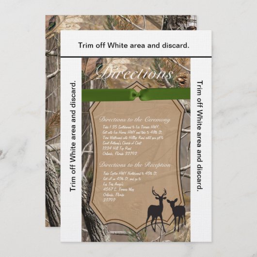 3.5x6 Routebeschrijving Kaart Hunters Camo Camofla (Voorkant / Achterkant)