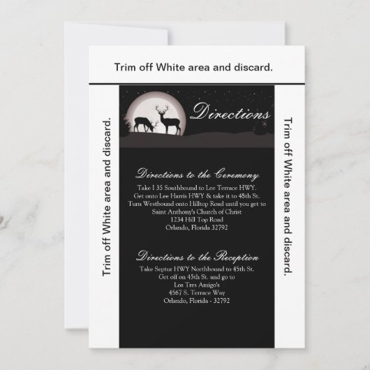 3.5x6 Routebeschrijving Kaart Hunters Moon Deer Bu (Voorkant)