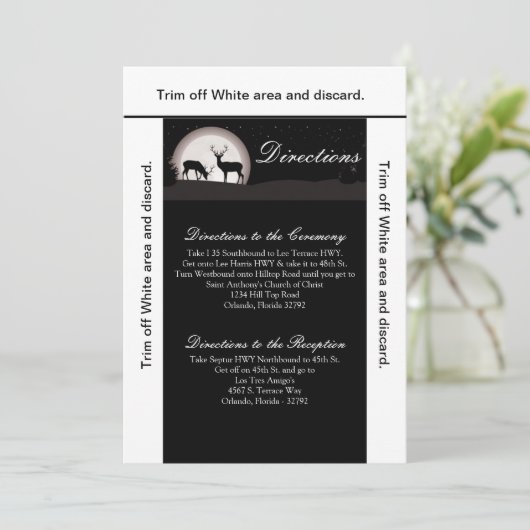 3.5x6 Routebeschrijving Kaart Hunters Moon Deer Bu (Staand voorkant)