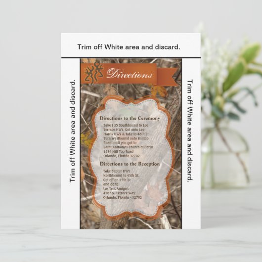 3.5x6 Routebeschrijving Kaart Jagen Paar Herten Do (Staand voorkant)