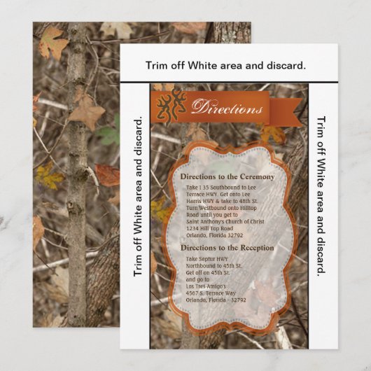 3.5x6 Routebeschrijving Kaart Jagen Paar Herten Do (Voorkant / Achterkant)