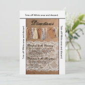 3.5x6 Routebeschrijving Kaart Kraft Papieren Tas K (Staand voorkant)