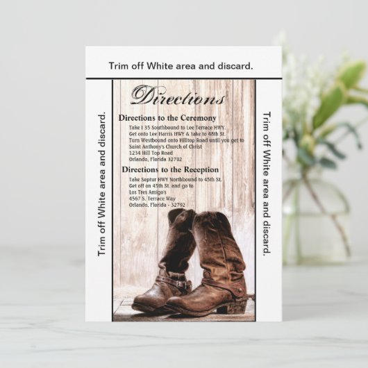 3.5x6 Routebeschrijving Kaart laarzen Landelijk Ru (Staand voorkant)