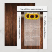 3.5x6 Routebeschrijving Kaart Land Zonnebloem Hout (Voorkant / Achterkant)