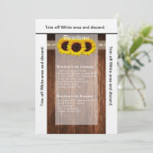 3.5x6 Routebeschrijving Kaart Land Zonnebloem Hout (Staand voorkant)