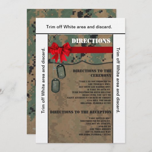 3.5x6 Routebeschrijving Kaart Marine DIGITAL PRINT (Voorkant / Achterkant)