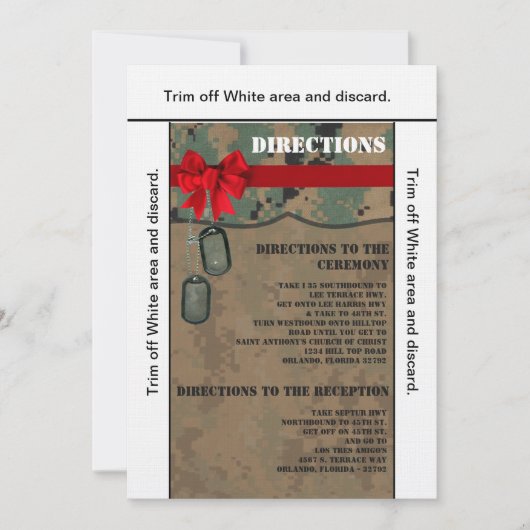 3.5x6 Routebeschrijving Kaart Marine DIGITAL PRINT (Voorkant)