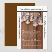 3.5x6 Routebeschrijving Kaart Mason Jar Candle Lig (Voorkant / Achterkant)