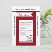 3.5x6 Routebeschrijving Kaart Mason Jar Country Ru (Staand voorkant)