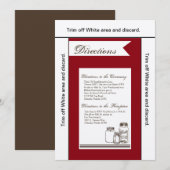 3.5x6 Routebeschrijving Kaart Mason Jar Country Ru (Voorkant / Achterkant)