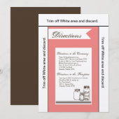 3.5x6 Routebeschrijving Kaart Mason Jar Country Ru (Voorkant / Achterkant)