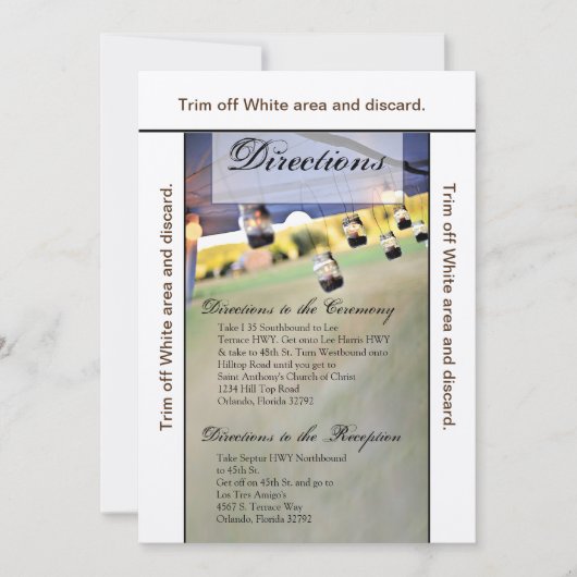 3.5x6 Routebeschrijving Kaart Mason Jar Kaarsenhou (Voorkant)