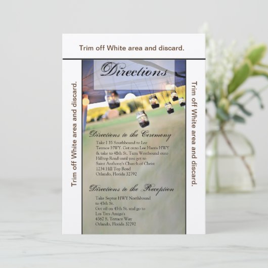 3.5x6 Routebeschrijving Kaart Mason Jar Kaarsenhou (Staand voorkant)