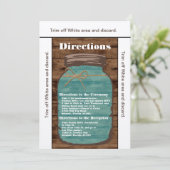 3.5x6 Routebeschrijving Kaart Mason Jar Wood Count (Staand voorkant)