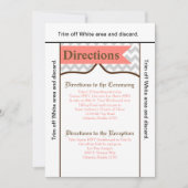 3.5x6 Routebeschrijving Kaart Modern Chevron Strip (Voorkant)