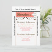 3.5x6 Routebeschrijving Kaart Modern Chevron Strip (Staand voorkant)