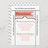 3.5x6 Routebeschrijving Kaart Modern Chevron Strip (Voorkant / Achterkant)