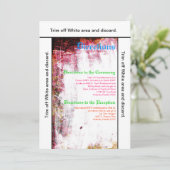 3.5x6 Routebeschrijving Kaart Neon Grunge Kraskleu (Staand voorkant)