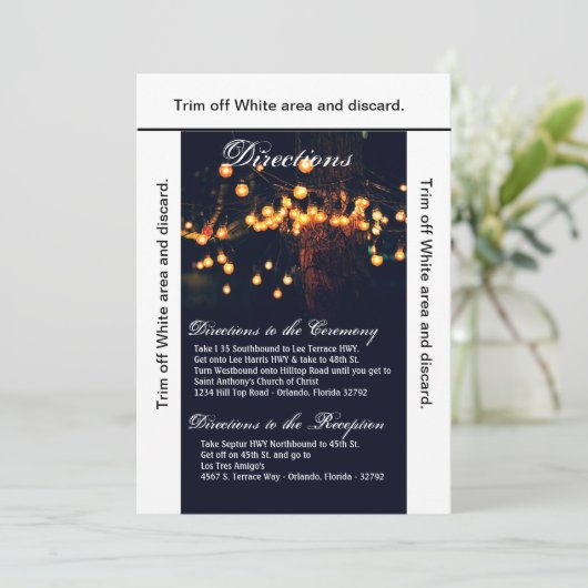 3.5x6 Routebeschrijving Kaart Oak Tree String Ligh (Staand voorkant)