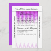 3.5x6 Routebeschrijving Kaart Ombre Chevron Paarse (Voorkant / Achterkant)