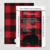 3.5x6 Routebeschrijving Kaart Red Buffalo Plaid Be (Voorkant / Achterkant)