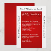 3.5x6 Routebeschrijving Kaart Rode Dubbele Fiets (Voorkant / Achterkant)