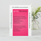 3.5x6 Routebeschrijving Kaart Roze Dubbele Bike (Staand voorkant)