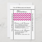 3.5x6 Routebeschrijving Kaart Roze Glitter Chevron (Voorkant)