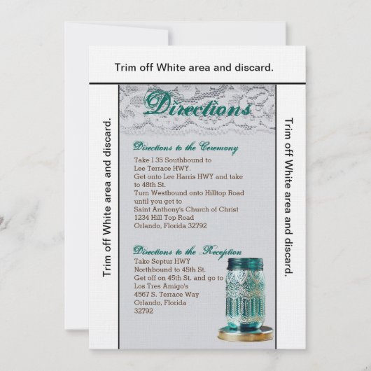 3.5x6 Routebeschrijving Kaart Rustiek Land Mason J (Voorkant)