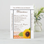 3.5x6 Routebeschrijving Kaart Rustieke Zonnebloem  (Staand voorkant)