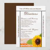 3.5x6 Routebeschrijving Kaart Rustieke Zonnebloem  (Voorkant / Achterkant)