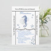 3.5x6 Routebeschrijving Kaart Seahorse Zee Ocean B (Staand voorkant)