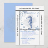 3.5x6 Routebeschrijving Kaart Seahorse Zee Ocean B (Voorkant / Achterkant)