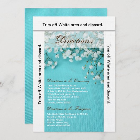 3.5x6 Routebeschrijving Kaart Spring Babys Breath (Voorkant / Achterkant)