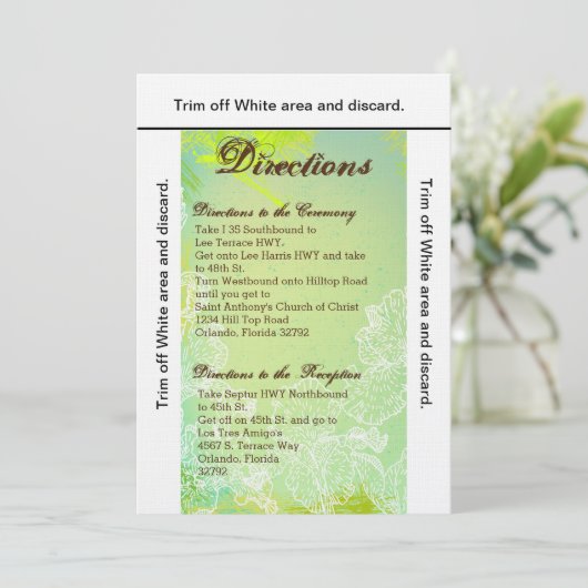 3.5x6 Routebeschrijving Kaart Spring Hibiscus Flow (Staand voorkant)