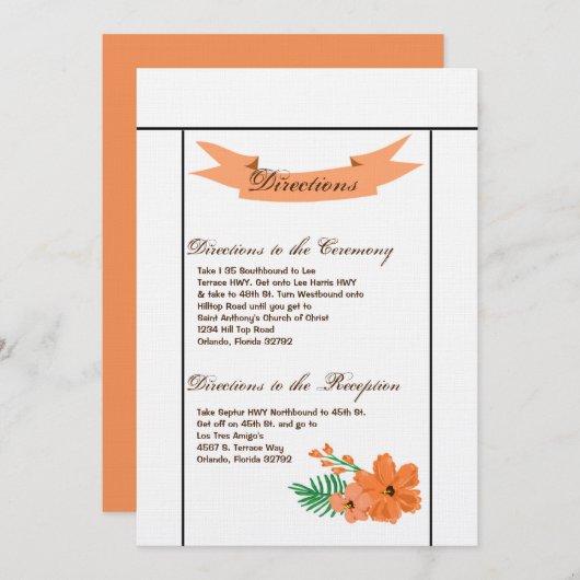 3.5x6 Routebeschrijving Kaart Spring Hibiscus Flow (Voorkant / Achterkant)