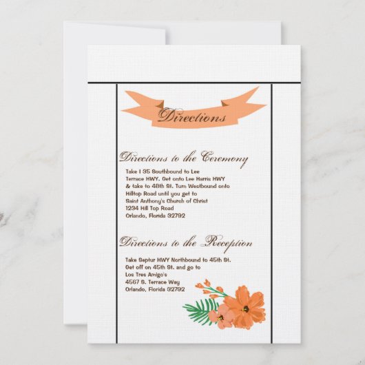 3.5x6 Routebeschrijving Kaart Spring Hibiscus Flow (Voorkant)