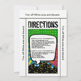 3.5x6 Routebeschrijving Kaart Stripboek Pop Art Co