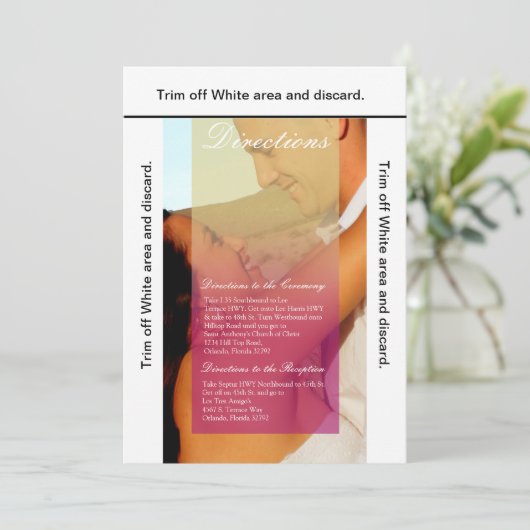 3.5x6 Routebeschrijving Kaart Sunset Fade Pink Tan (Staand voorkant)