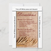 3.5x6 Routebeschrijving Kaart Tarwe op Burlap Sack (Voorkant)