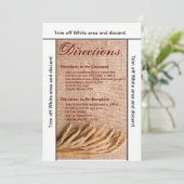 3.5x6 Routebeschrijving Kaart Tarwe op Burlap Sack (Staand voorkant)