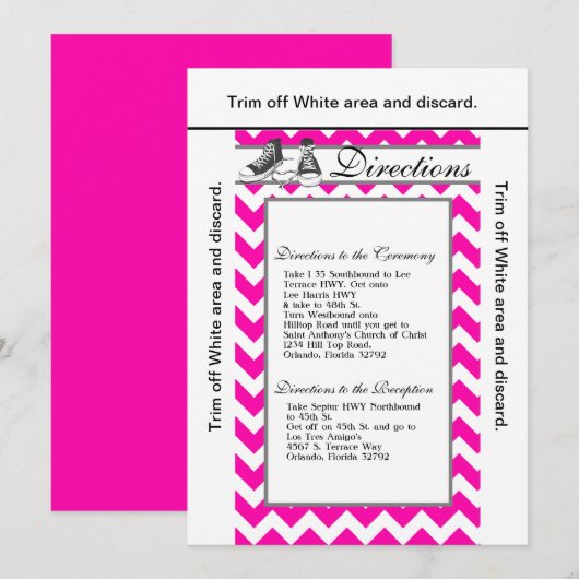 3.5x6 Routebeschrijving Kaart Teenage Sneakers Che (Voorkant / Achterkant)