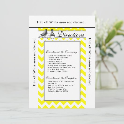 3.5x6 Routebeschrijving Kaart Teenage Sneakers Che (Staand voorkant)