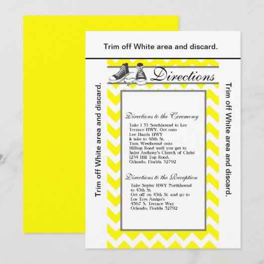 3.5x6 Routebeschrijving Kaart Teenage Sneakers Che (Voorkant / Achterkant)