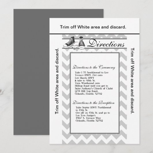 3.5x6 Routebeschrijving Kaart Teenage Sneakers Che (Voorkant / Achterkant)