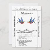 3.5x6 Routebeschrijving Kaart Traditionele Vogel T (Voorkant)